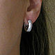 Earrings rings with Cubic zirconia, earrings rings silver gift. Congo earrings. Irina Moro. My Livemaster. Фото №5