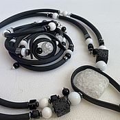 Украшения handmade. Livemaster - original item Jewelry set: necklace and bracelet, stylish modern jewelry. Handmade.