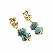 Украшения handmade. Livemaster - original item Turquoise earrings, natural turquoise earrings, turquoise earrings. Handmade.