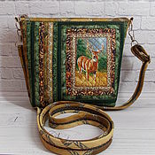 Сумки и аксессуары handmade. Livemaster - original item Patchwork bag, Forest. With Deer, Patchwork, Ethno, Boho, Green. Handmade.