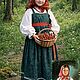 Сарафан круглый и рубашка с оборкой по вороту, Народные костюмы, Борское,  Фото №1