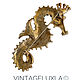 Винтаж: Винтажная брошь «Sea Horse/Морской Конек» от HATTIE CARNEGIE. Броши винтажные. Vintage Lux LA. Ярмарка Мастеров.  Фото №6