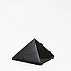 Pyramid of shungite 9 cm polished, home decor, amulet, Stones, St. Petersburg,  Фото №1