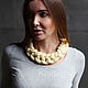 Ожерелье из толстой пряжи. Колье. Knitberry. Ярмарка Мастеров.  Фото №4