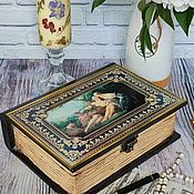 Для дома и интерьера handmade. Livemaster - original item Box-book, folio, box decoupage Palace intrigue. Handmade.