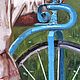 Заказать Картина в раме: "Мальчик с велосипедом", холст, масло. Картины Лары Керан. Ярмарка Мастеров. . Картины Фото №3