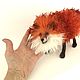 Order Fox. Author's toy made of wool on a frame. benandlu. Livemaster. . Felted Toy Фото №3