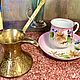 Заказать Винтаж: Чайная пара Кузнецов зефирно-черничная Костяной фарфор. Кладовая чудес Антиквариат и Живопись. Ярмарка Мастеров. . Кружки винтажные Фото №3