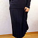 Knitted skirt made of merino corrugation, Skirts, Verhnedneprovsky,  Фото №1