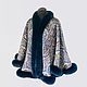 Jacket: from shawls 'semi-precious Casket' with blue Fox fur. Outerwear Jackets. Olga Lavrenteva. My Livemaster. Фото №4