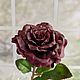 Роза тёмная из полимерной глины. Цветы. Цветочный образ. Интернет-магазин Ярмарка Мастеров.  Фото №2