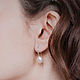 Earrings 'White fruit' silver, white Baroque pearls, Earrings, Krasnoyarsk,  Фото №1