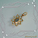 Pendant 'Chamomile (oval)' gold 585 with natural Topaz. Pendants. MaksimJewelryStudio. My Livemaster. Фото №4