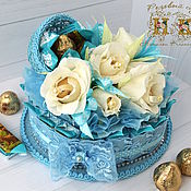 Сувениры и подарки handmade. Livemaster - original item Bouquet of sweets candy cake gift for February 14 March 8. Handmade.