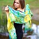 Felted silk scarf - Symphony of the sea, Scarves, Vilnius,  Фото №1