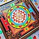 Витражная Шри Янтра c текстурными элементами 33х33 см. Янтра. ZorkaVenera (Татьяна). Ярмарка Мастеров.  Фото №6