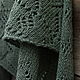 Order Green knitted soft shawl, Merino lamb wool, shawl, bactus. SolarisArtis. Livemaster. . Shawls1 Фото №3