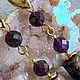 Серьги классические длинные из чароита аметиста натуральных камней. Серьги классические. Украшения из самоцветов 'ГРАНАТ-МК'. Ярмарка Мастеров.  Фото №4