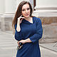 Warm Dress MARSALA blue crow's foot. Dresses. BRAGUTSA. Online shopping on My Livemaster.  Фото №2