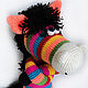 Rainbow Zebra toy (50 cm). Stuffed Toys. GALAtoys. My Livemaster. Фото №5