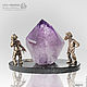 Two monkeys Sheriff and Cool bronze amethyst. Figurines. Miner premium - Ltd Moscow (mineralpremium). Online shopping on My Livemaster.  Фото №2