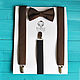 Brown tie Suspenders brown solid Classic. Butterflies. Respect Accessories. Online shopping on My Livemaster.  Фото №2