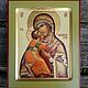 Владимирская икона Пресвятой Богородицы, Иконы, Палех,  Фото №1