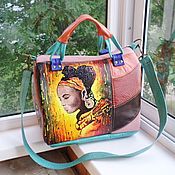 Сумки и аксессуары handmade. Livemaster - original item Bag bag leather with painting to order for Yana. Handmade.