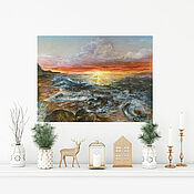 Картины и панно handmade. Livemaster - original item Pictures: Painting in the interior of a Dream of the Sea. Seascape. Handmade.