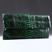 Сумки и аксессуары handmade. Livemaster - original item Women`s clutch made of genuine python leather IMP0032G. Handmade.