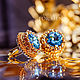Cufflinks: Renata. color: Aquamarine in gold. Blue cufflinks. Cuff Links. LADY-LIZA jewelry shop. My Livemaster. Фото №4