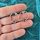 Серьги гвоздики с аметистом "Кольца". Серьги-пусеты. Vadjra-jewelry. Ярмарка Мастеров.  Фото №5
