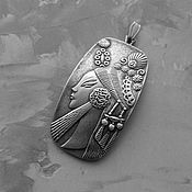 Винтаж: РЕЗ! Кулон на цепочке Нефертити. СССР, 1960-е