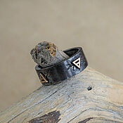 Украшения handmade. Livemaster - original item Ring made of silver and red gold with runes of the elements. Handmade.