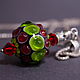 Кулон лэмпворк "Арлекин" lampwork, Подвеска, Киев,  Фото №1