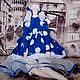 Кукла Тильда: Ангел в синем платье в белый горошек, Куклы Тильда, Родники,  Фото №1