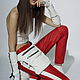 White leather leg bag. Crossbody bag. Lollypie - Modiste Cat. Online shopping on My Livemaster.  Фото №2
