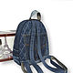  Рюкзак джинсовый Denim mosaic. Рюкзаки. chestnuha Любовь. Ярмарка Мастеров.  Фото №4