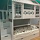 Детская двухъярусная кровать домик с лестницей комодом из массива. Кровати. SCANDI. Ярмарка Мастеров.  Фото №4