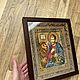 Икона «святой Марк» вышитая в ручную в багете. Иконы. Na-igle-3. Ярмарка Мастеров.  Фото №4