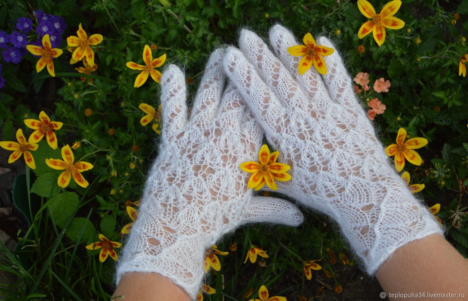 Gloves LEAVES feather women's, Gloves, Urjupinsk,  Фото №1