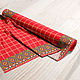 Fabric coupon cage red Ryazan motifs. Fabric. SLAVYANKA. My Livemaster. Фото №5
