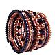 Hand bracelet made of beads and beads SUNSET OVER ARIZONA costume jewelry, Bead bracelet, Nizhny Novgorod,  Фото №1