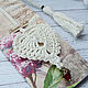 Bookmark for books Knitted heart beige. Gifts for March 8. BarminaStudio (Marina)/Crochet (barmar). Online shopping on My Livemaster.  Фото №2