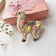 Llama brooch, alpaca fluffy brooch, mexico, Latin America. Brooches. Zveva. My Livemaster. Фото №5