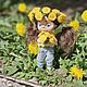 Венок из одуванчиков для obitsu11. Мини растения и цветы. Dolls-miniature. Интернет-магазин Ярмарка Мастеров.  Фото №2