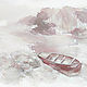  Boat, the picture is painted with wine, Pictures, Moscow,  Фото №1