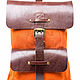 Backpack leather Gray orange, Backpacks, St. Petersburg,  Фото №1