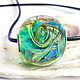 Кулон галактика "Нимфа" авторский лэмпворк. Кулон. Terrakota lampwork (Анна Иванова). Ярмарка Мастеров.  Фото №5