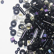 Материалы для творчества handmade. Livemaster - original item Beads Mix Toho 3225 5g Black. Handmade.